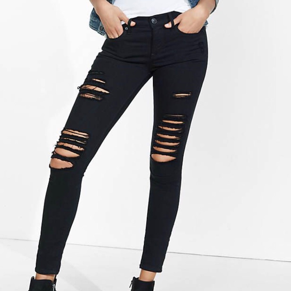 Express Black Jeggings